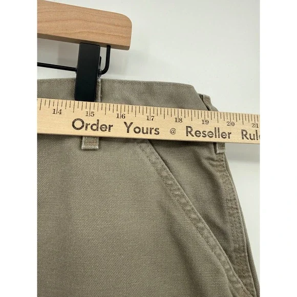 Carhartt Pants Mens 40x34 Beige Tan Cotton Canvas Carpenter Workwear B11 DES - Picture 6 of 10